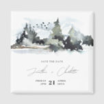 Rustic Mountain Wedding Save the Date Magnet<br><div class="desc">Rustic Mountain Wedding Save the Date Magnet</div>