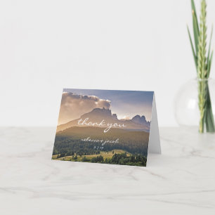 Rustic Mountain Wedding Thank You Card