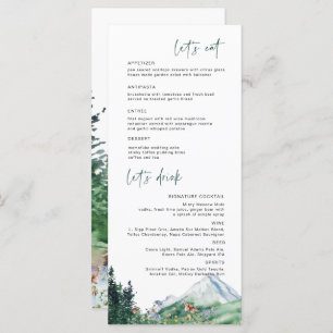Rustic Mountain Wildflower   Boho Wedding Menu