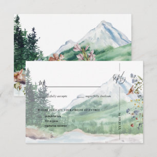 Rustic Mountain Wildflower   Boho Wedding RSVP