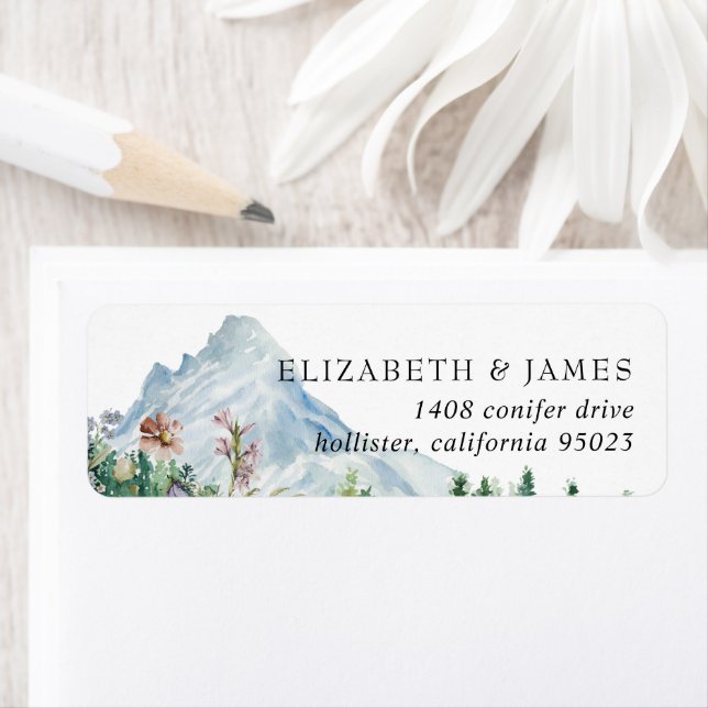 Rustic Mountain Wildflower | Return Address Label (Insitu)