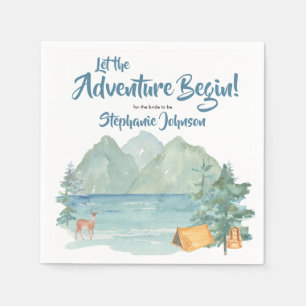 Rustic Mountains Adventure Bridal Shower Napkin