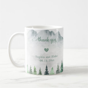 Rustic Mountains and Forest Thank You  Coffee Mug