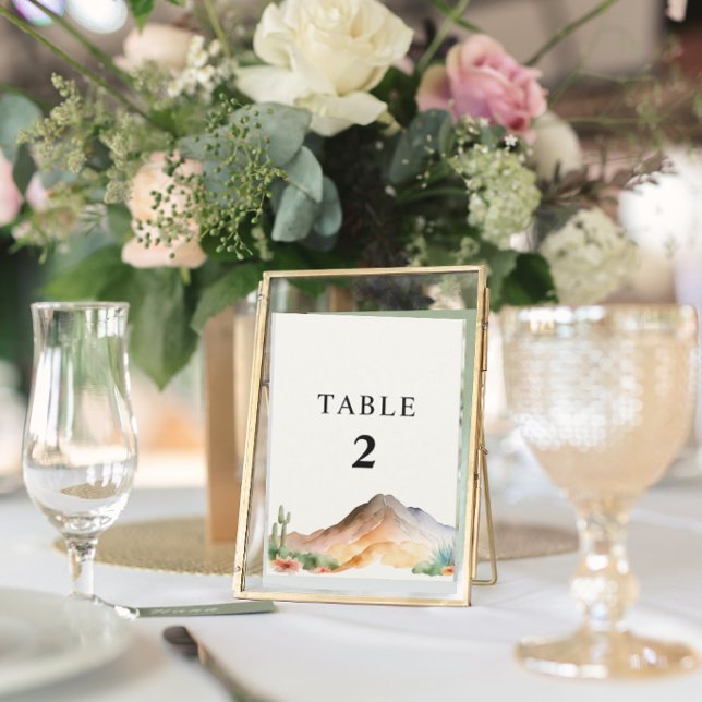 Rustic Mountains | Desert Wedding Table Number (Creator Uploaded)