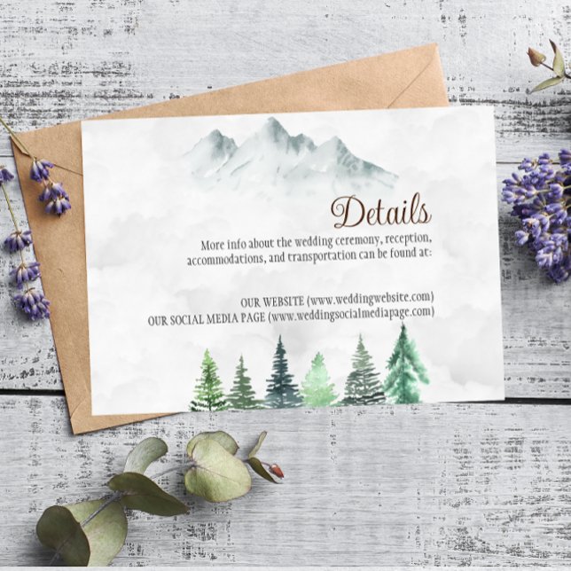 Rustic Mountains & Forest Watercolor Enclosure Card (Creator Uploaded)