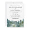 Rustic mountains forest watercolor wedding
