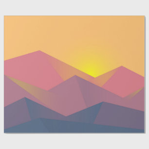 Rustic Mountains Geometric Minimalist Wrapping Paper