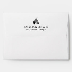 Rustic Mountains Outdoor Forest Wedding Invitation Envelope