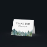 Rustic mountains outdoor theme wedding thank you card<br><div class="desc">For more advanced customisation of this design,  simply select the "Customise It" button above!</div>
