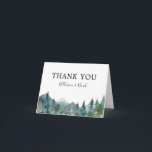 Rustic mountains outdoor theme wedding thank you card<br><div class="desc">For more advanced customisation of this design,  simply select the "Customise It" button above!</div>
