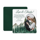 Rustic Mountains & Pines Oval Photo Wedding