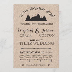 Rustic Mountains Wedding Invitation