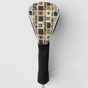Rustic Mudcloth Geometric Pattern (3) Golf Head Cover