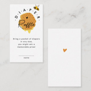 Rustic Mummy To Bee Diaper Raffle Baby Shower Enclosure Card