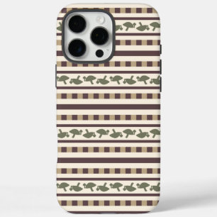 Rustic Mushroom Stripe Pattern iPhone 16 Pro Max Case