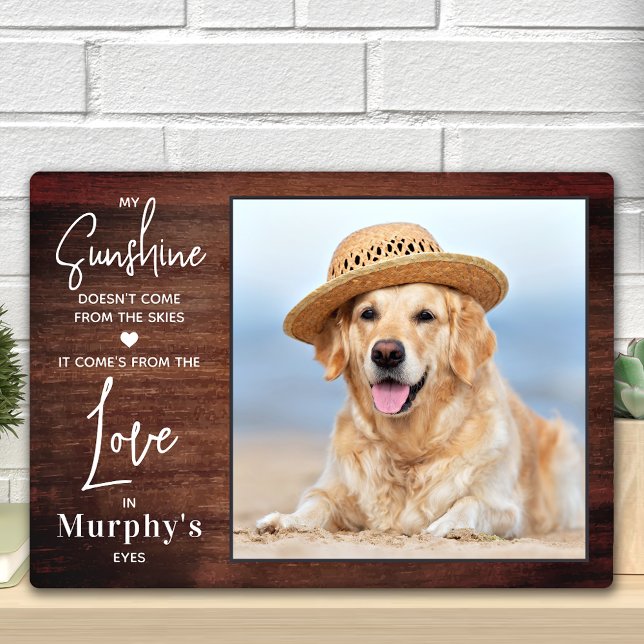 Rustic My Sunshine Personalise Photo Pet Dog Lover Plaque (Creator Uploaded)