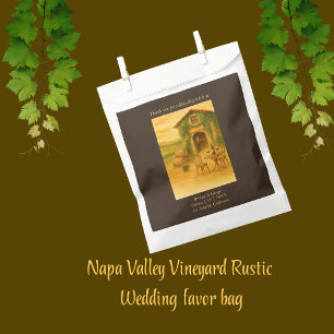 Rustic Napa Valley Vineyard Wedding Favour Bags