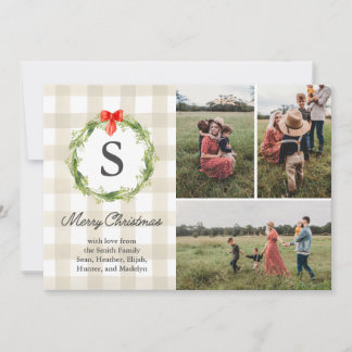 Rustic, Natural Christmas Photo Card