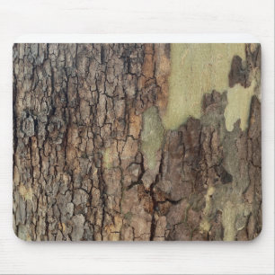Rustic natural distressed tree bark forest trees  mouse mat