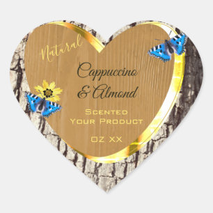 Rustic Natural Tree Bark Wood Grain Product Labels