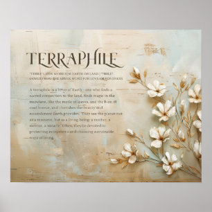 Rustic Nature Earth Wall Art, Terraphile 20"x16"  Poster