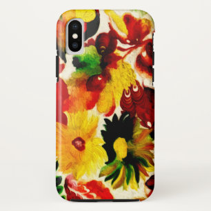 Rustic Nature Fall Leaves Painting iPhone X Case