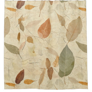 Rustic Nature-Inspired Leaf - Botanical Art (3) Shower Curtain