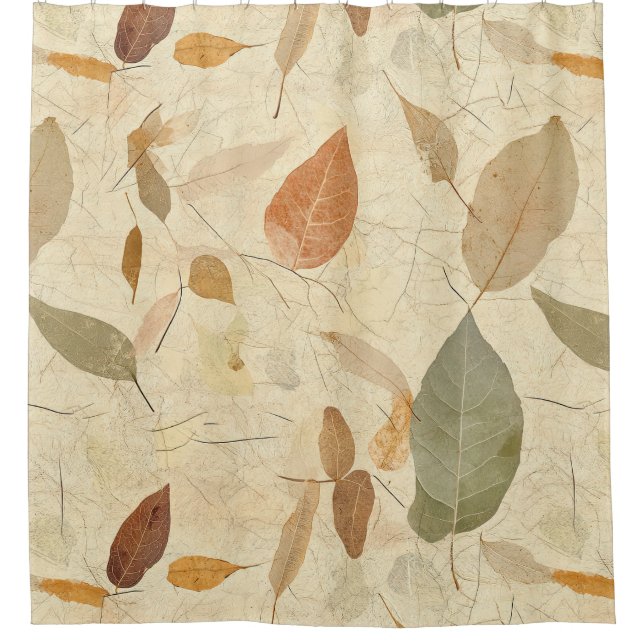 Rustic Nature-Inspired Leaf - Botanical Art (3) Shower Curtain (Front)