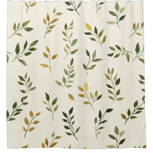 Rustic Nature-Inspired Leaf - Botanical Art (7) Shower Curtain