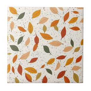Rustic Nature-Inspired Leaf - Botanical Art Tile