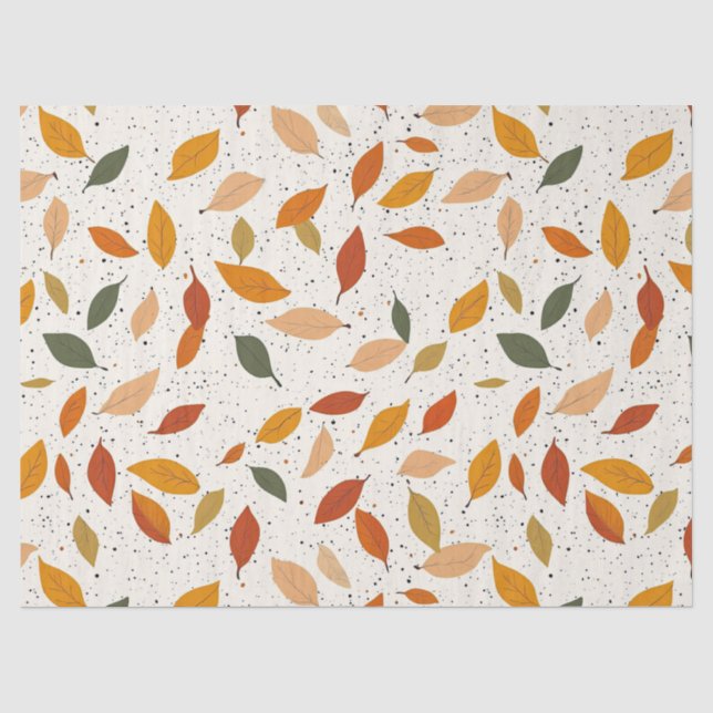 Rustic Nature-Inspired Leaf - Botanical Art Tissue Paper (Front)