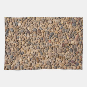 Rustic Nature Pebble Stones Photo Tea Towel