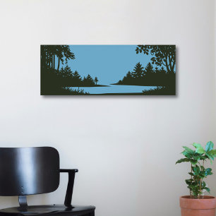 Rustic Nature Scene with Body of Water  Poster