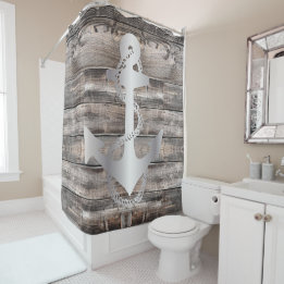 rustic nautical ANCHOR | Shower Curtain