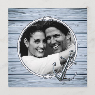 Rustic Nautical Anchor Wood Photo Save The Date