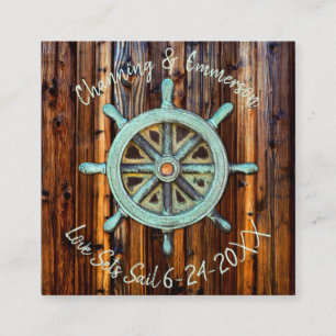 Rustic Nautical Wedding or Engagement Enclosure Card