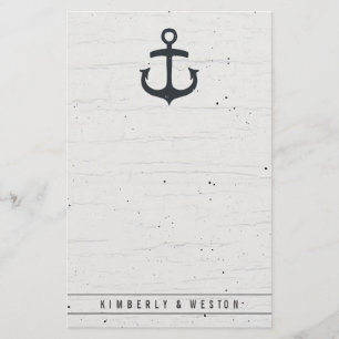 Rustic Nautical Wedding Stationery Note Paper