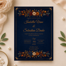 Rustic Navy Autumn Wedding