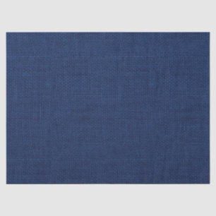 Rustic Navy Blue Burlap Texture Tissue Paper