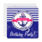 Rustic Navy Blue Nautical Birthday Invitation