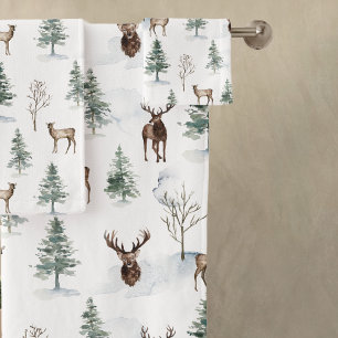 Rustic Neck of the Woods Forest Bath Towel Set