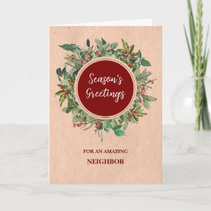 Rustic Neighbour Christmas Holiday Card