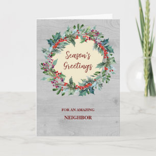 Rustic Neighbour Christmas Holiday Card