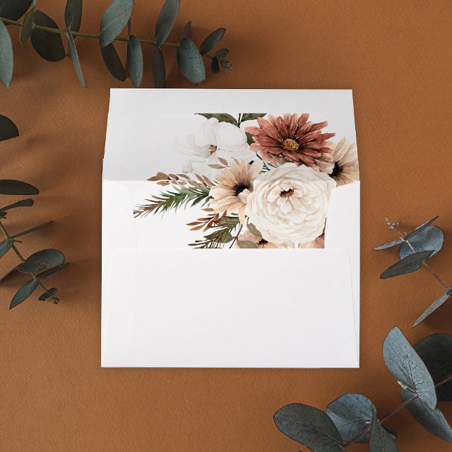 Rustic Neutral Boho Floral  Envelope (Creator Uploaded)