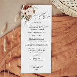 Rustic Neutral Boho Floral Menu<br><div class="desc">Match your wedding or party invitations or theme with your Beautiful Rustic Neutral Boho Floral Menus.</div>