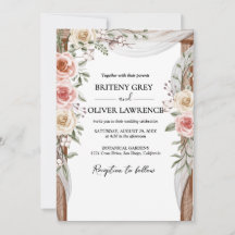 Rustic Neutral Boho Floral Wedding