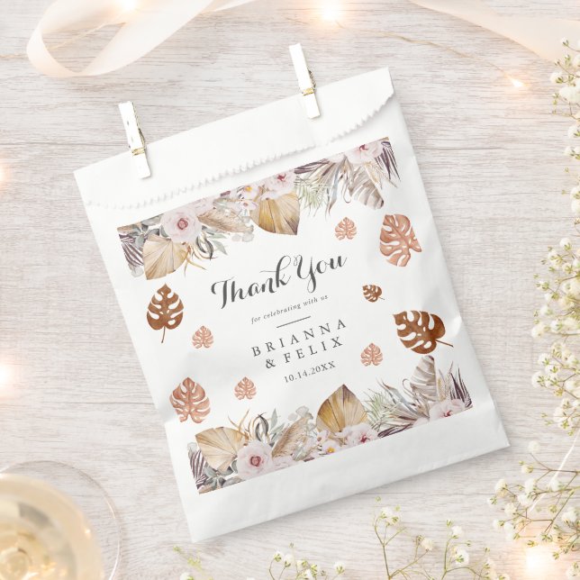 Rustic Neutral Boho Wedding Favour Bags (Clipped)