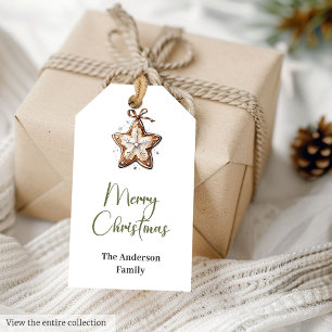 Rustic Neutral Earthy Beige Minimalist Christmas  Gift Tags