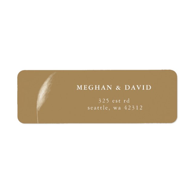 Rustic Neutral Earthy Boho Pampas Grass Wedding (Front)