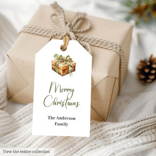 Rustic Neutral Earthy Minimal Holiday Gift Tags